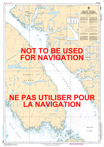 Principe Channel Southern Portion/Partie Sud Canadian Hydrographic Nautical Charts Marine Charts (CHS) Maps 3984