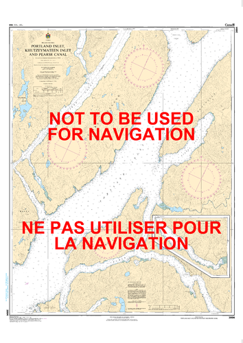 Portland Inlet, Khutzeymateen Inlet and Pearse Canal Canadian Hydrographic Nautical Charts Marine Charts (CHS) Maps 3994