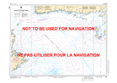 Sydney to / à Saint-Pierre Canadian Hydrographic Nautical Charts Marine Charts (CHS) Maps 4015