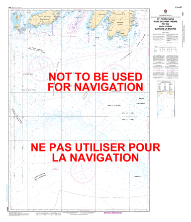 St. Pierre Bank / Banc de Saint-Pierre to / au Whale Bank / Banc de la Baleine Canadian Hydrographic Nautical Charts Marine Charts (CHS) Maps 4047