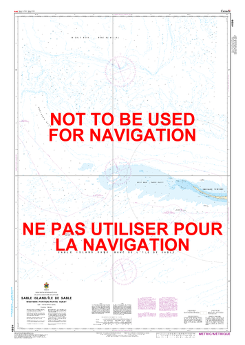 Sable Island / Île de Sable: Western Portion / Partie Ouest Canadian Hydrographic Nautical Charts Marine Charts (CHS) Maps 4099
