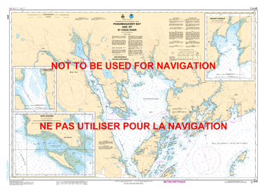 Passamaquoddy Bay and / et St. Croix River Canadian Hydrographic Nautical Charts Marine Charts (CHS) Maps 4115