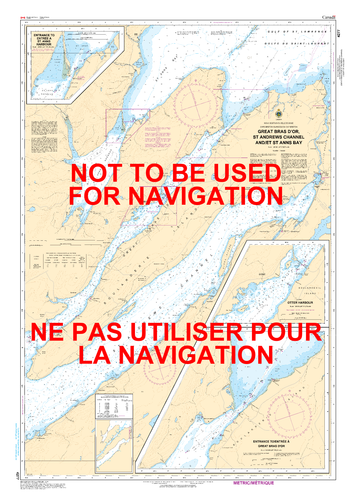 Great Bras D'Or, St. Andrews Channel and/et St. Anns Bay Canadian Hydrographic Nautical Charts Marine Charts (CHS) Maps 4277