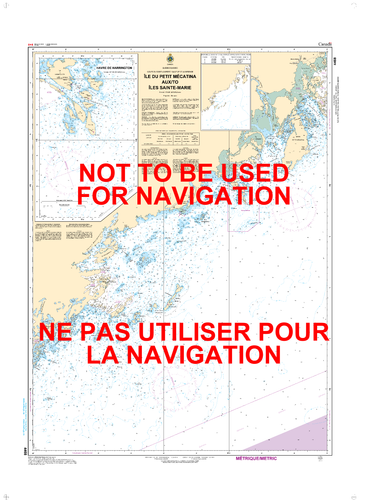 Île du Petit Mécatina aux/to Îles Sainte-Marie Canadian Hydrographic Nautical Charts Marine Charts (CHS) Maps 4468