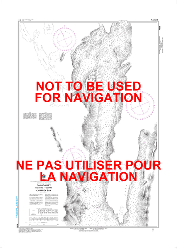 Canada Bay including / y compris Chimney Bay Canadian Hydrographic Nautical Charts Marine Charts (CHS) Maps 4538