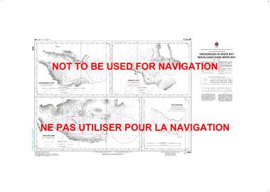 Anchorages in White Bay / Mouillages dans White Bay Canadian Hydrographic Nautical Charts Marine Charts (CHS) Maps 4540