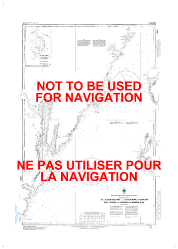 St. Julien Island to / à Hooping Harbour including / y compris Canada Bay Canadian Hydrographic Nautical Charts Marine Charts (CHS) Maps 4583