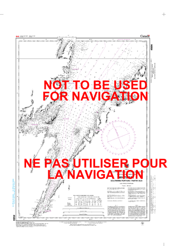 White Bay: Southern Part / Partie Sud Canadian Hydrographic Nautical Charts Marine Charts (CHS) Maps 4584