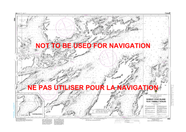 Sunday Cove Island to / à Thimble Tickles Canadian Hydrographic Nautical Charts Marine Charts (CHS) Maps 4593