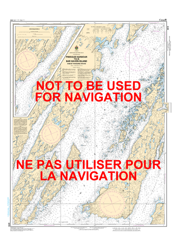 Presque Harbour to / à Bar Haven Island and / et Paradise Sound Canadian Hydrographic Nautical Charts Marine Charts (CHS) Maps 4619