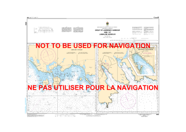 Great St. Lawrence Harbour and / et Lamaline Harbour Canadian Hydrographic Nautical Charts Marine Charts (CHS) Maps 4642