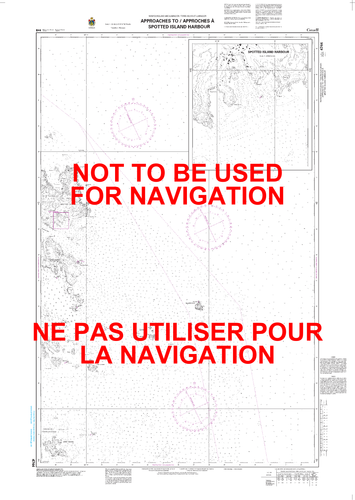 Approaches to / approches à Spotted Island Harbour Canadian Hydrographic Nautical Charts Marine Charts (CHS) Maps 4744