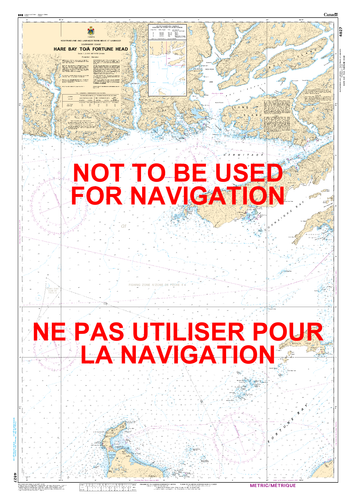 Hare Bay to / à Fortune Head Canadian Hydrographic Nautical Charts Marine Charts (CHS) Maps 4827