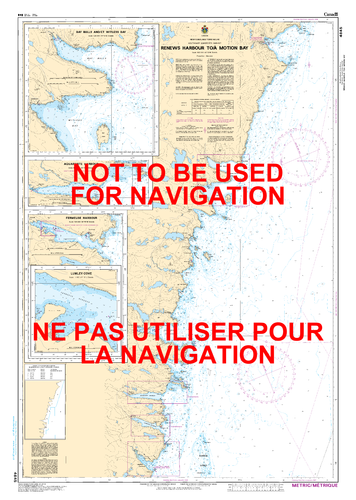 Renews Harbour to/à Motion Bay Canadian Hydrographic Nautical Charts Marine Charts (CHS) Maps 4845