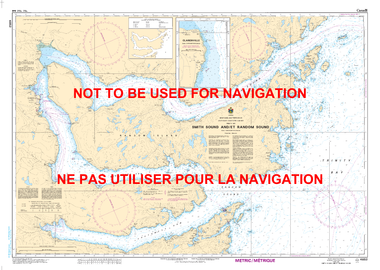 Smith Sound and / et Random Sound Canadian Hydrographic Nautical Charts Marine Charts (CHS) Maps 4852