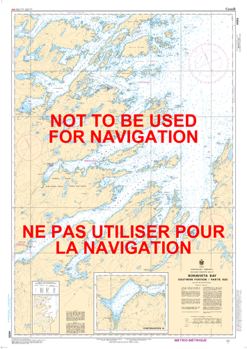 Bonavista Bay: Southern Portion / Partie sud Canadian Hydrographic Nautical Charts Marine Charts (CHS) Maps 4855