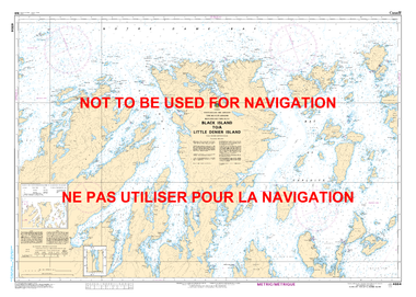 Black Island to / à Little Denier Island Canadian Hydrographic Nautical Charts Marine Charts (CHS) Maps 4864