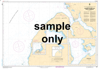 Gregory Island to Rocky Harbour Canadian Hydrographic Nautical Charts Marine Charts (CHS) Maps 4881
