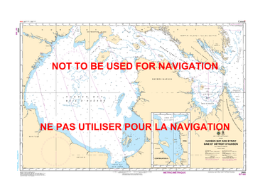 Hudson Strait and Bay/Baie et Détroit D'Hudson Canadian Hydrographic Nautical Charts Marine Charts (CHS) Maps 5002