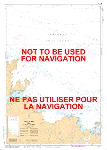 Quaker Hat to / à Cape Harrison Canadian Hydrographic Nautical Charts Marine Charts (CHS) Maps 5043
