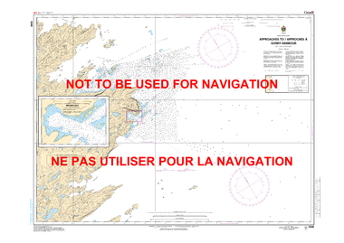 Approach to/ Approches à Sorry Harbor Canadian Hydrographic Nautical Charts Marine Charts (CHS) Maps 5340