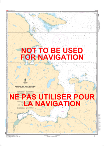 Wakeham Bay and Fisher Bay et les Approches/and Approaches Canadian Hydrographic Nautical Charts Marine Charts (CHS) Maps 5390