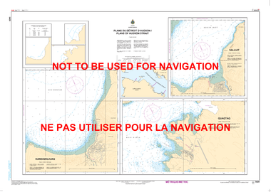 Plans du Détroit D'Hudson/Plans of Hudson Strait Canadian Hydrographic Nautical Charts Marine Charts (CHS) Maps 5429
