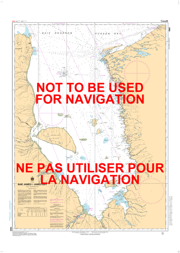 Baie James/James Bay Canadian Hydrographic Nautical Charts Marine Charts (CHS) Maps 5800