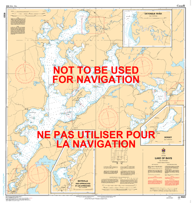 Lake of Bays Canadian Hydrographic Nautical Charts Marine Charts (CHS) Maps 6023