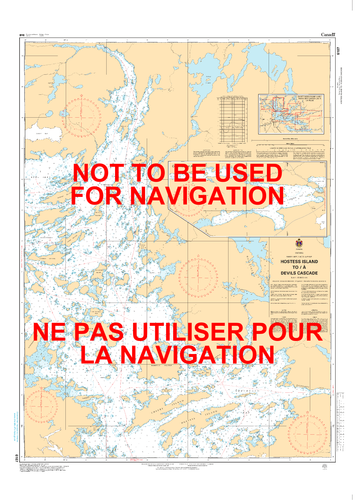 Hostess Island to/à Devils Cascade Canadian Hydrographic Nautical Charts Marine Charts (CHS) Maps 6107
