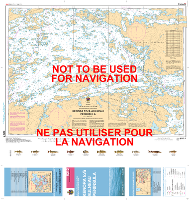 Kenora to/à Aulneau Peninsula (Northern Portion / Partie nord) Canadian Hydrographic Nautical Charts Marine Charts (CHS) Maps 6212