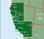 California at 1:600,000 on a large, double-sided road map from Freytag & Berndt with a booklet attached to the map cover containing an index and street plans of downtown Los Angeles and San Francisco plus The Strip area of Las Vegas. 

The map divides California north/south with a generous overlap between the sides. Coverage extends eastwards to include Las Vegas with Lake Mead and the Hoover Dam. Bold relief shading with plenty of names of mountain ranges, etc, plus colouring for national/state parks and other protected areas. Outside the major conurbations road network is well presented, with road and junction numbers easy to read and driving distances marked on most small local routes. Unfortunately, in the San Francisco Bay area and particularly in the Los Angeles conurbation the map shows so many place names that road network is very difficult to follow. Icons highlight various places of interest, including numerous campsites. The map has latitude and longitude lines at intervals of 20’. Multilingual map legend included English. The index is in a separate booklet attached to the map cover; the booklet also provides street plans of central Los Angeles, San Francisco and Las Vegas.
