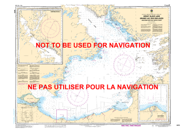 Great Slave Lake / Grand lac des Esclaves, Western Portion / Partie ouest Canadian Hydrographic Nautical Charts Marine Charts (CHS) Maps 6370