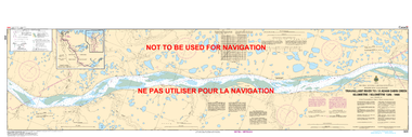 Travaillant River to/à Adam Cabin Creek Kilometre 1325 / Kilomètre 1400 Canadian Hydrographic Nautical Charts Marine Charts (CHS) Maps 6425