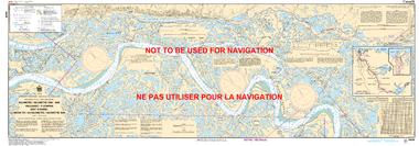 Kilometre/Kilomètre 1580 - 1645 including/y compris East Channel, Inuvik to/à Kilometre/Kilomètre 1645 Canadian Hydrographic Nautical Charts Marine Charts (CHS) Maps 6429