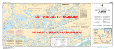 Kilometre/Kilomètre 1500 to/à Inuvik East Channel Canadian Hydrographic Nautical Charts Marine Charts (CHS) Maps 6432