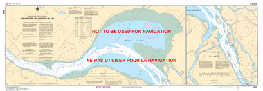 Mackenzie River / Fleuve Mackenzie (Kilometre / Kilomètre 90-147) Canadian Hydrographic Nautical Charts Marine Charts (CHS) Maps 6454