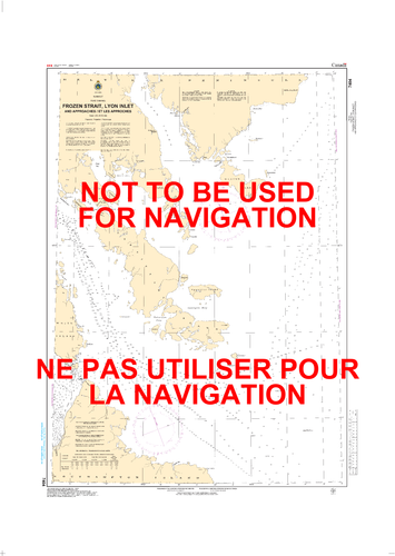Frozen Strait, Lyon Inlet and Approaches/et les Approches Canadian Hydrographic Nautical Charts Marine Charts (CHS) Maps 7404