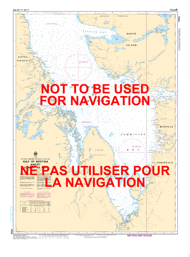 Gulf of Boothia and/et Committee Bay Canadian Hydrographic Nautical Charts Marine Charts (CHS) Maps 7502