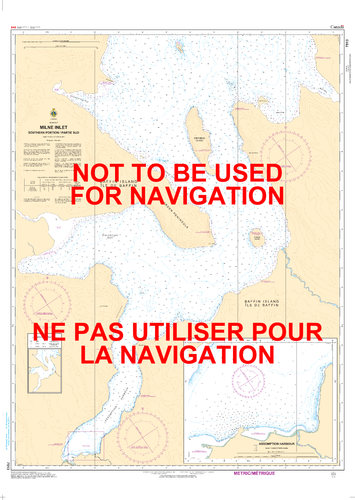 Milne Inlet, Southern Portion / Partie Sud Canadian Hydrographic Nautical Charts Marine Charts (CHS) Maps 7513