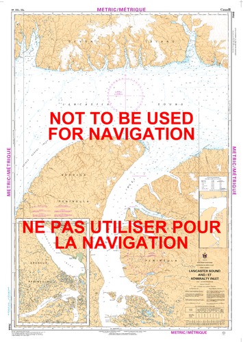 Lancaster Sound and/et Admiralty Inlet Canadian Hydrographic Nautical Charts Marine Charts (CHS) Maps 7568