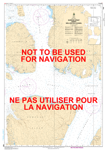 Barrow Strait and/et Wellington Channel Canadian Hydrographic Nautical Charts Marine Charts (CHS) Maps 7569