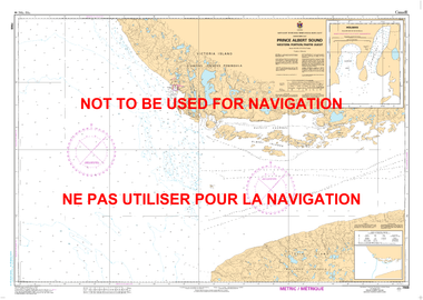 Prince Albert Sound, Western Portion/ Partie Ouest Canadian Hydrographic Nautical Charts Marine Charts (CHS) Maps 7668