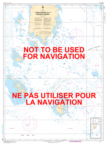 Storis Passage to/à Requisite Channel Canadian Hydrographic Nautical Charts Marine Charts (CHS) Maps 7737