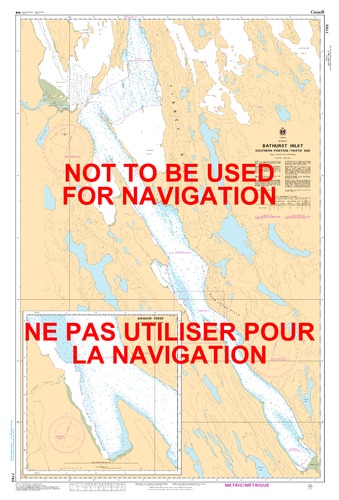 Bathurst Inlet - Southern Portion/Partie sud Canadian Hydrographic Nautical Charts Marine Charts (CHS) Maps 7793