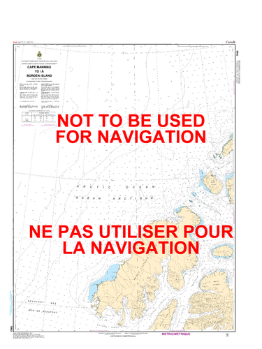 Cape Manning to/à Borden Island Canadian Hydrographic Nautical Charts Marine Charts (CHS) Maps 7952