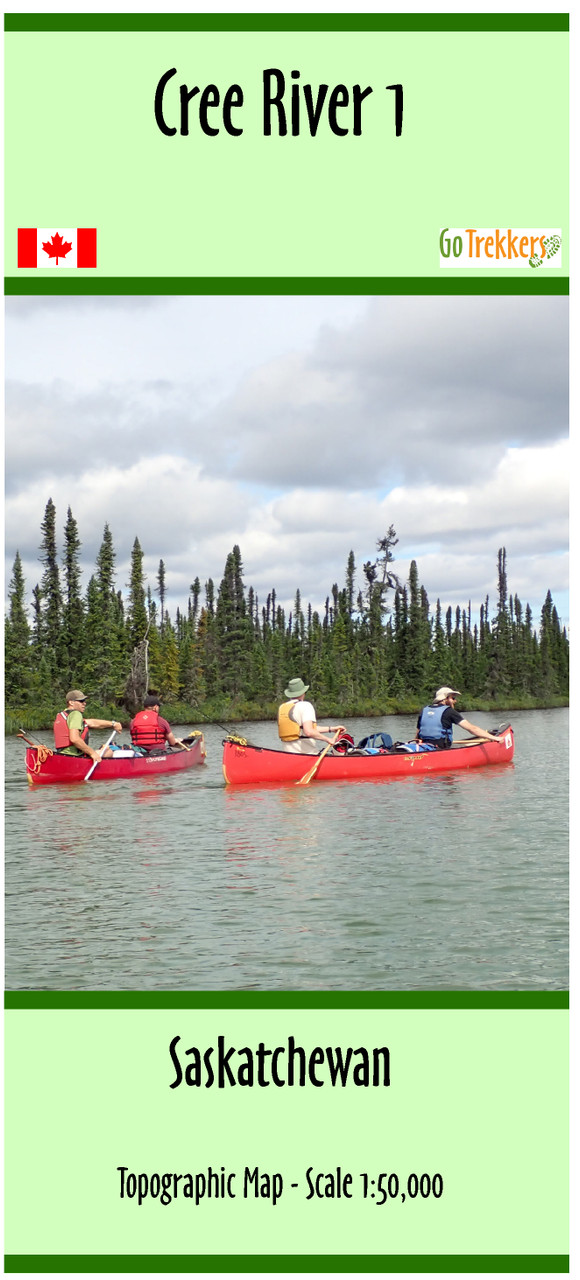 Cree River 1 2 3 4 5 Canoe Routes Map | GoTrekkers Map Store