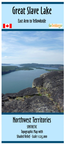 Great Slave Lake Yellowknife to East Arm Map - SYNTHETIC