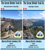 The Great Divide Trail: Section A - USA/Canada Border to Coleman - 2 Maps - SYNTHETIC