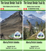 The Great Divide Trail: Section D - Field, BC to Saskatchewan Crossing - 2 Maps 